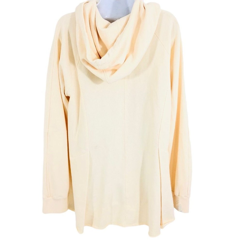 Pilcro Anthropologie Cream Swing Waist Flynn Hoodie Womens Size XL - Picture 3 of 8